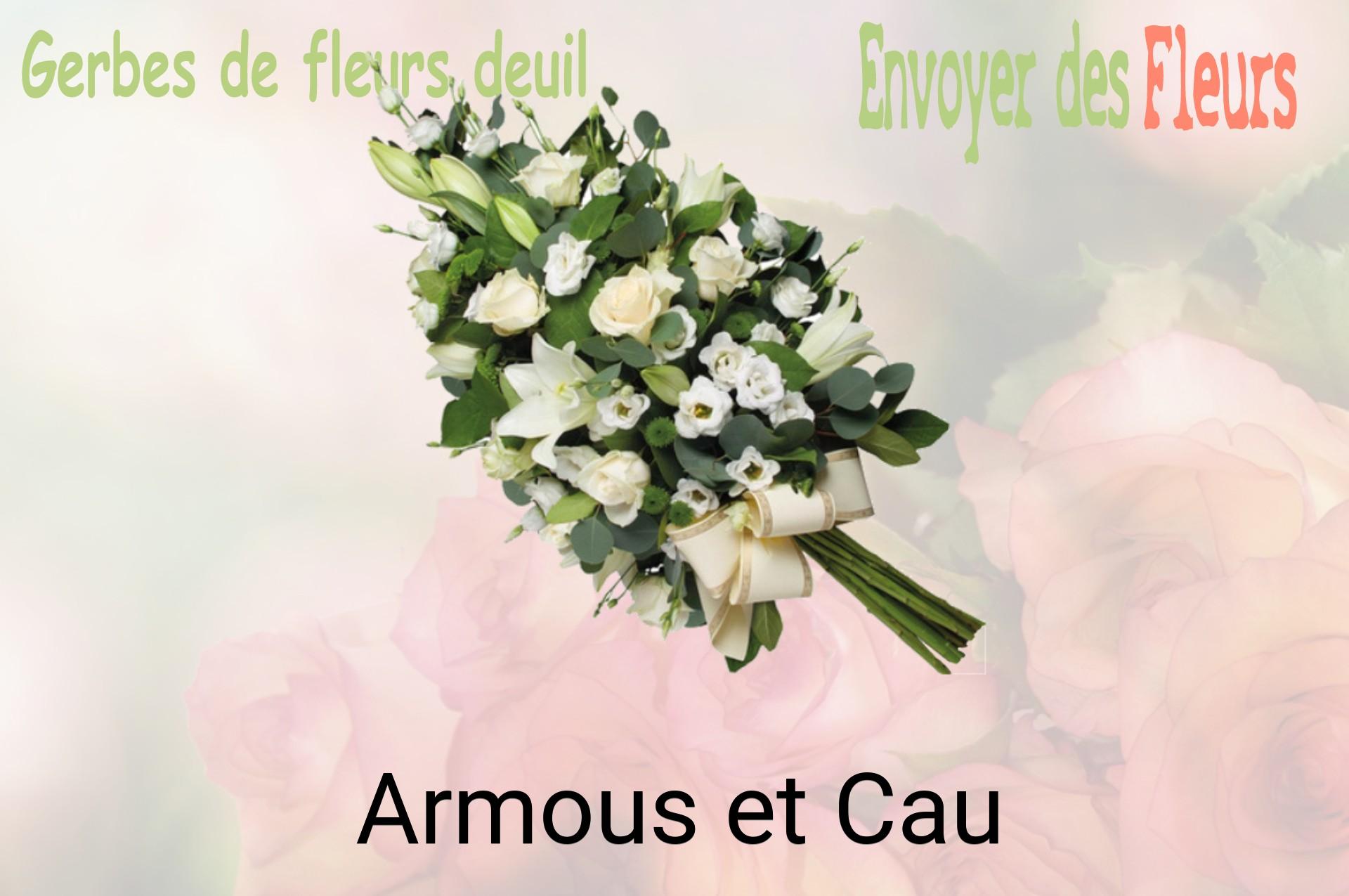 Gerbe de fleurs de deuil livrée à Armous-et-Cau
